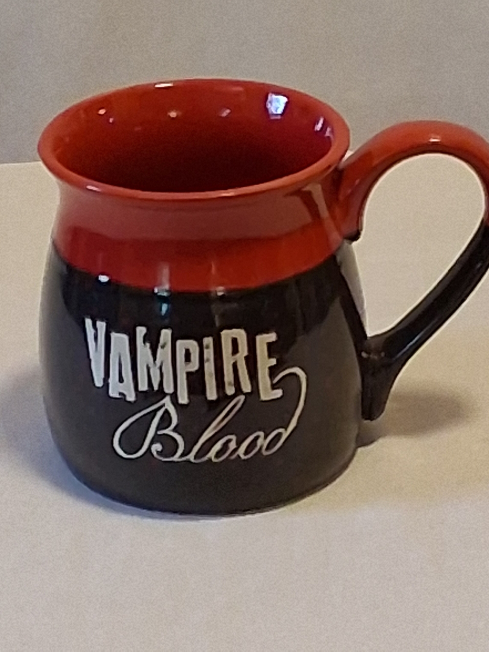 Vampire Blood Ceramic Mug - Black and Red 20 Oz Halloween Goth